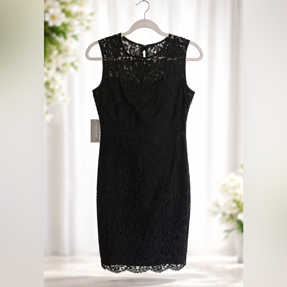 Elegant Little Black Lace Dress